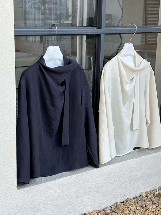 レトロシャツ レディース ブラウス 長袖