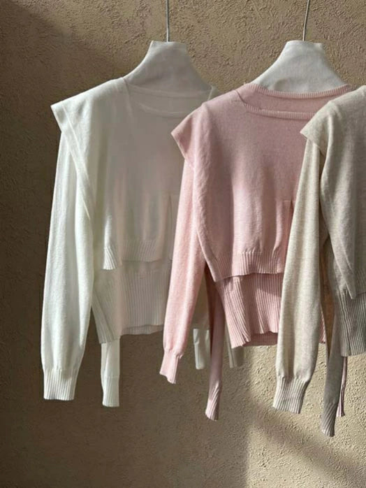 ニットカーディガン ショール 2点セット レディース