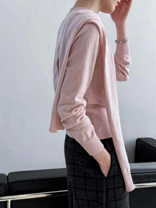 ニットカーディガン ショール 2点セット レディース カーディガン 羽織り