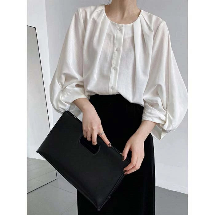 ランタンスリーブ シャツ レディース ブラウス