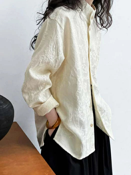 ジャカードシャツ レディース ブラウス