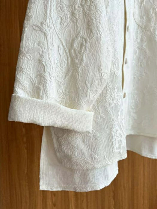 ジャカードシャツ レディース ブラウス