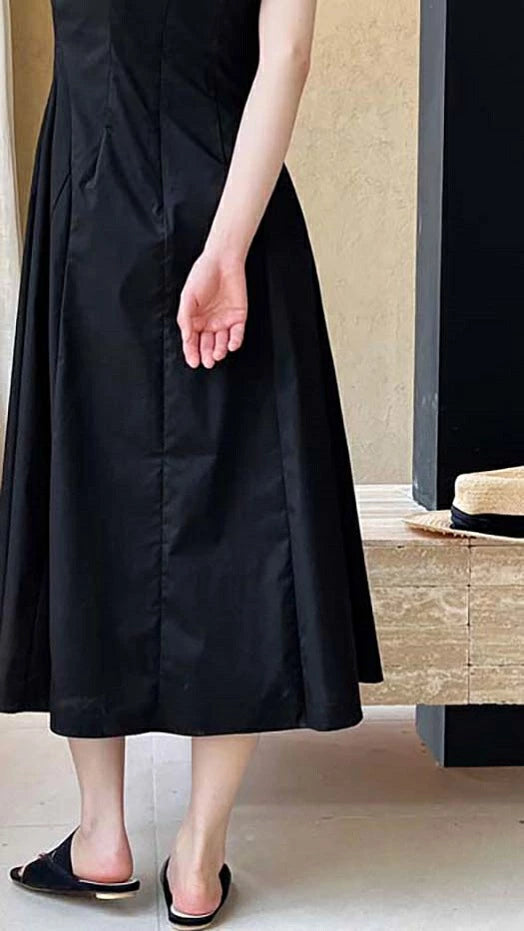 ワンピース サマードレス レディース 体型カバー Aラインワンピース ノースリーブ