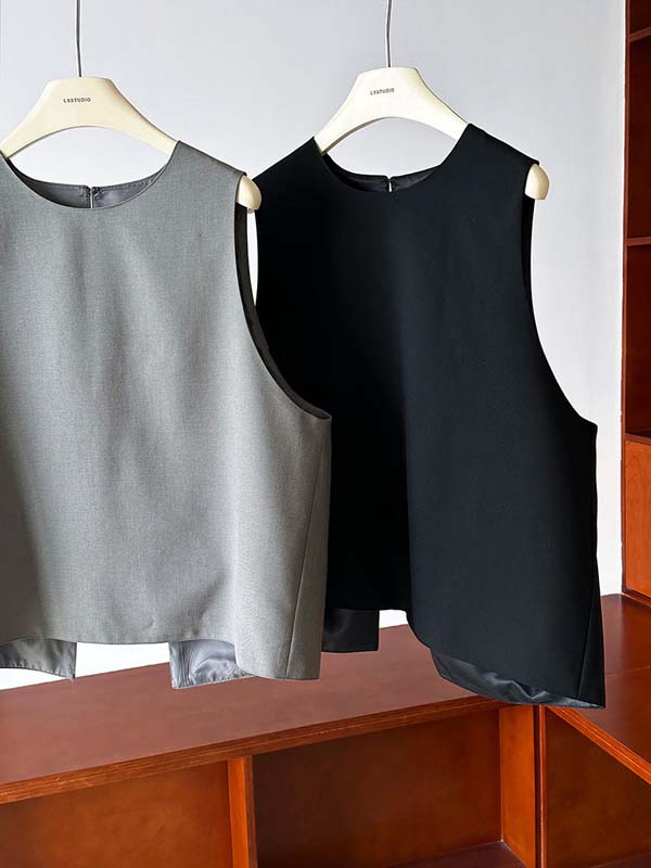 レディース スーツベスト ノースリーブ