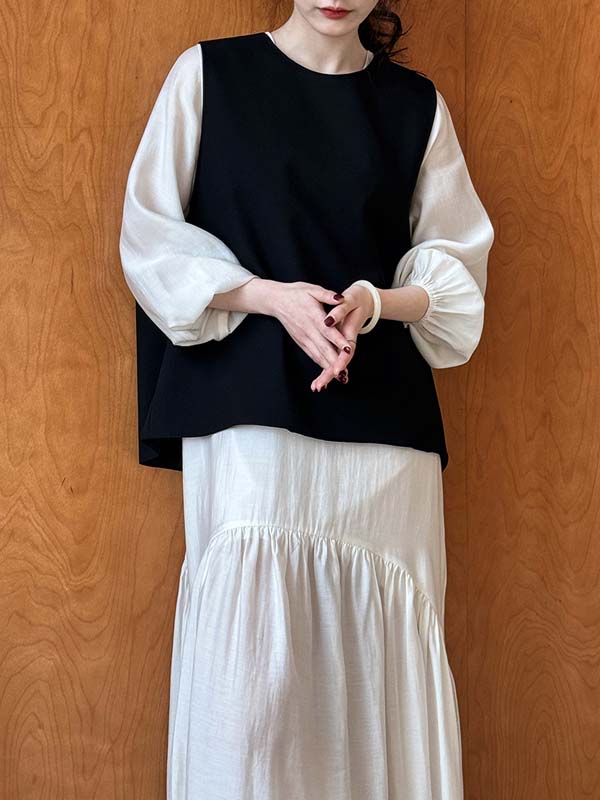 レディース スーツベスト ノースリーブ ジレ ベスト