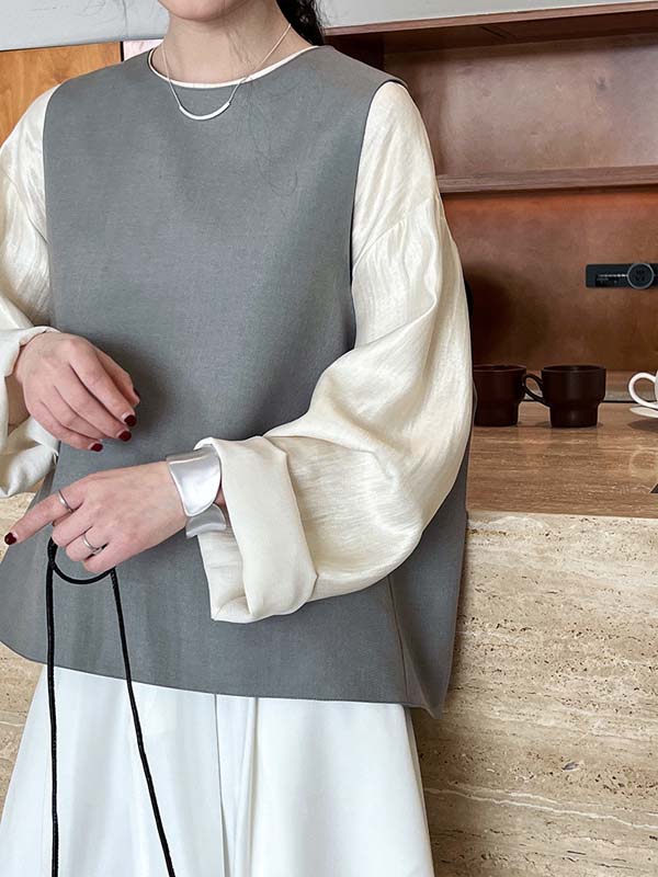 レディース スーツベスト ノースリーブ ジレ ベスト 後ろスリット