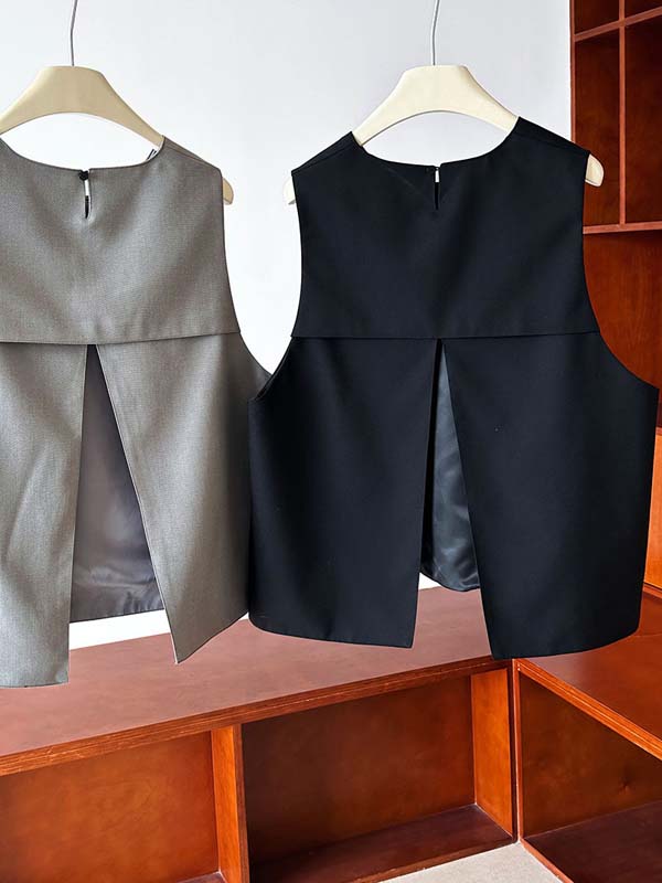 レディース スーツベスト ノースリーブ