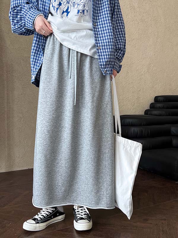 マキシスカート レディース Aライン ロングスカート