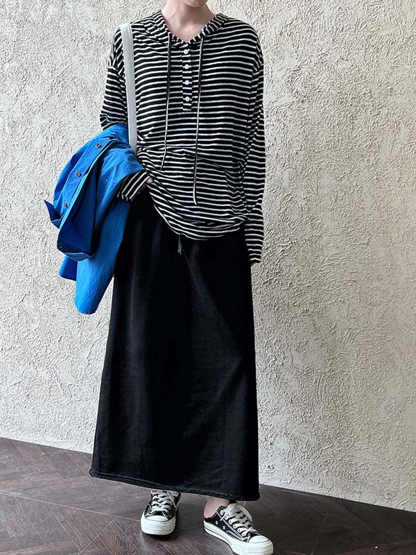 マキシスカート レディース Aライン ロングスカート 体型カバー ゆったり