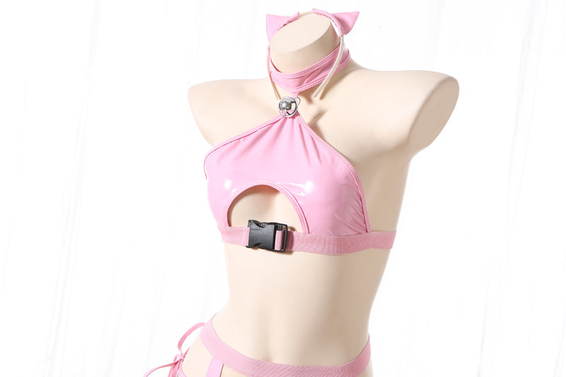 ネコ娘 猫耳少女 キャットスーツ セクシーランジェリー ボンデージ コスプレ衣装