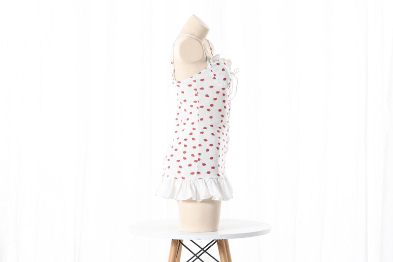 ランジェリー シースルー ワンピース レースアップ ミニスカート