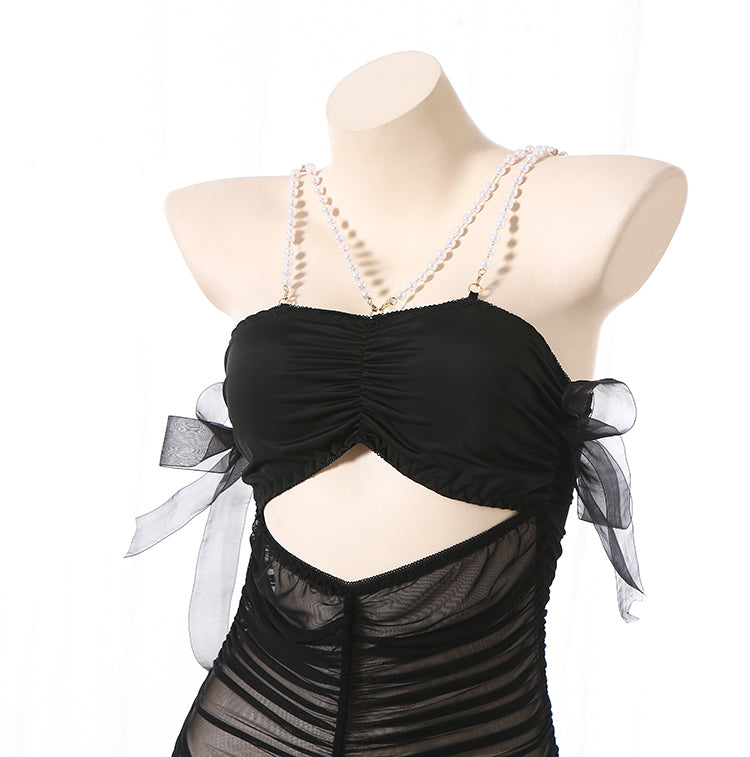 透け感ランジェリー シースルー セクシーランジェリー Tパンツ付き