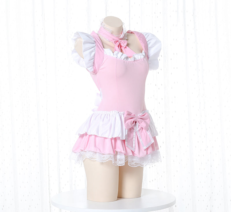 メイド服 コスプレ 衣装 ワンピース チョーカー付き セクシー