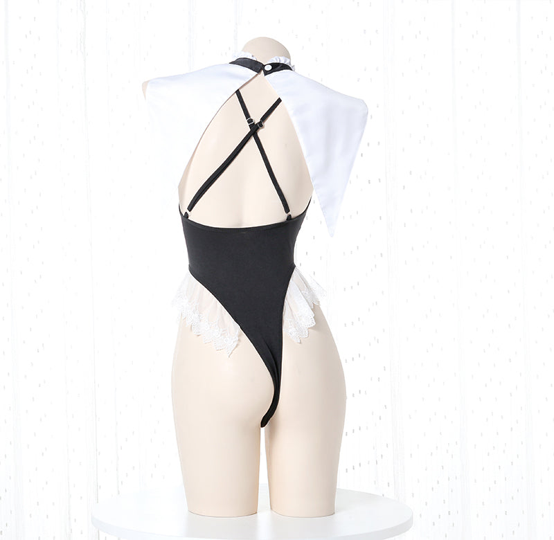 コスプレ セクシー スクール水着風 十字架 ランジェリー メイド服
