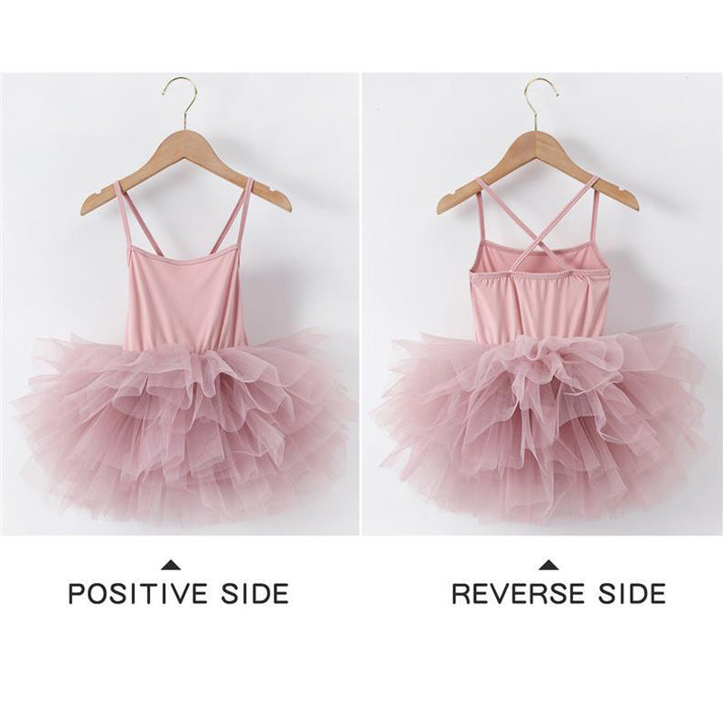 チュチュドレス バレエ ダンス用ワンピース 女の子用 ケーキシルエット