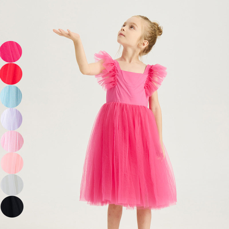 フレアスリーブワンピース ドレス 女の子用