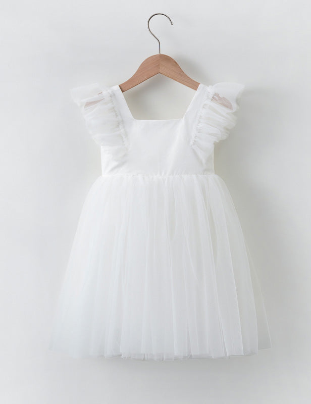 フレアスリーブワンピース ドレス 女の子用 ワンピース キッズ