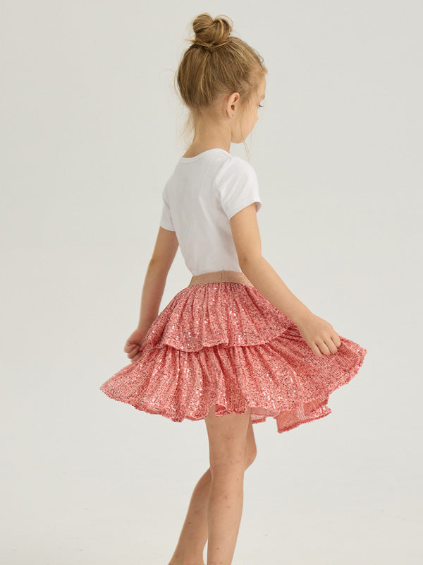 キラキラグリッター チュチュスカート 子供 女の子 フリルスカート