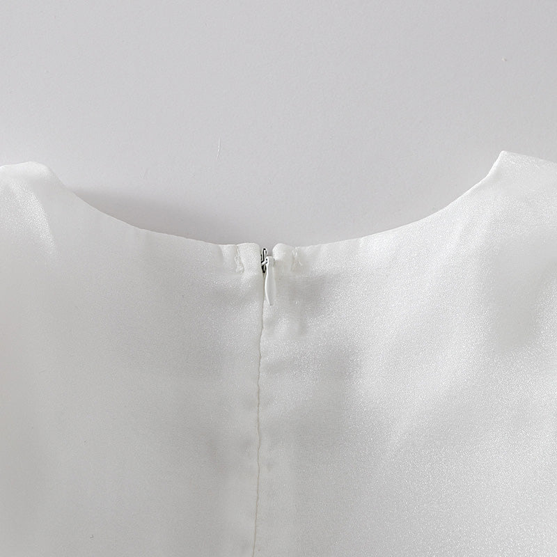 パフスリーブワンピース 女の子用 ガーリー 子供用 ドレス