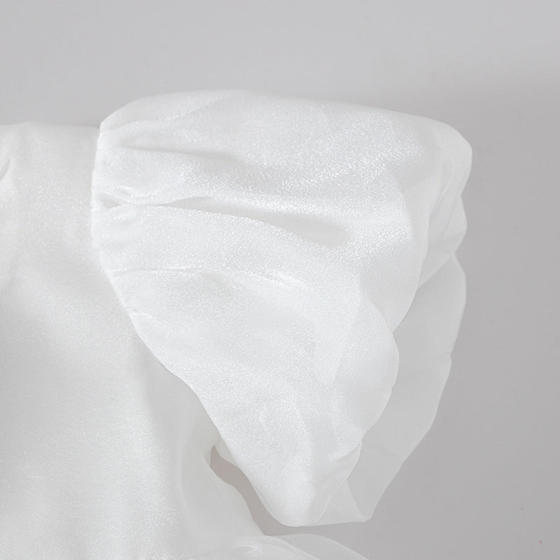 パフスリーブワンピース 女の子用 ガーリー 子供用 ドレス サマープリンセス風ドレス