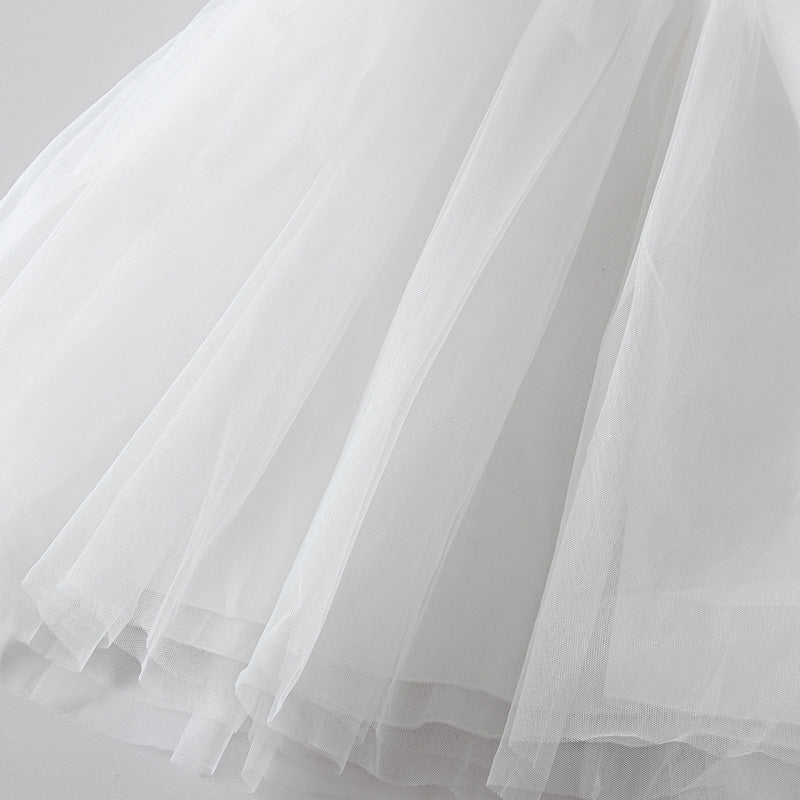 パフスリーブワンピース 女の子用 ガーリー