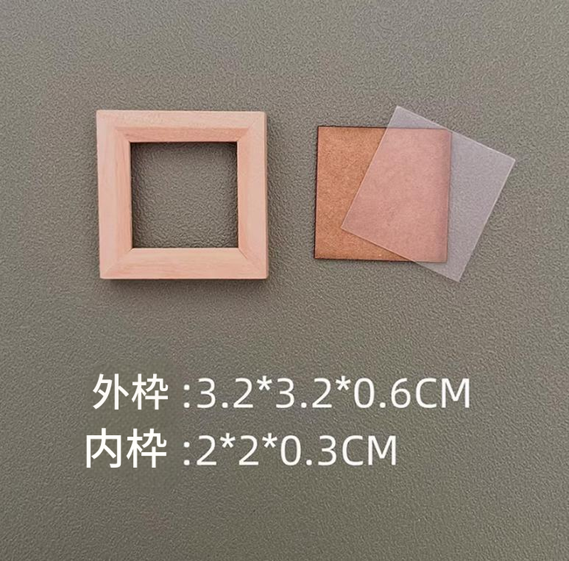 ミニチュア フォトフレーム ドールハウス 木製