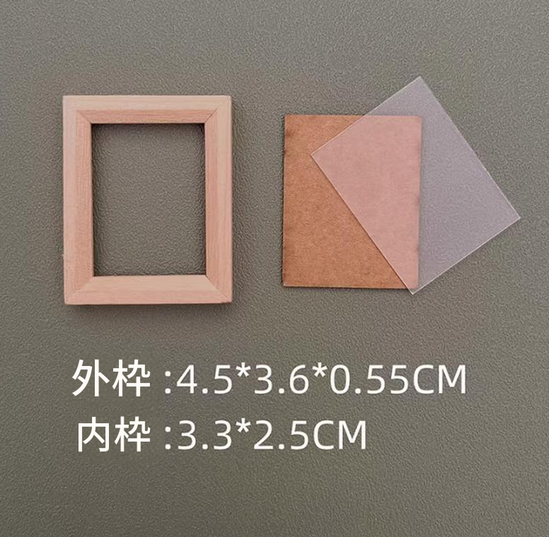 ミニチュア フォトフレーム ドールハウス 木製 家具 DIY