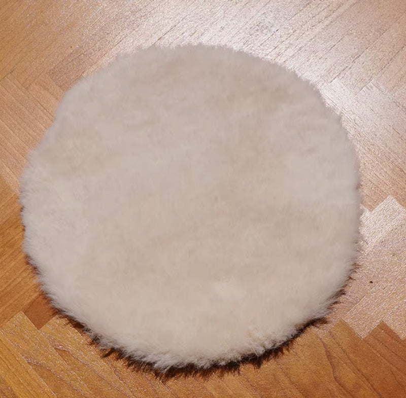 ドールハウス ミニチュア ラグ マット フェイクファー 円形ラグ
