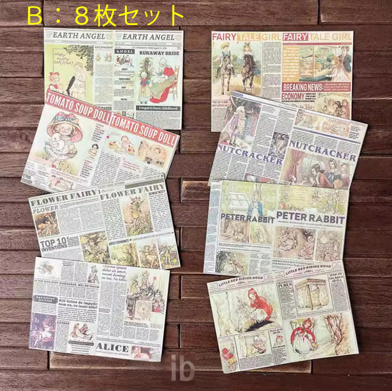 ミニチュア 新聞 ドールハウス 小物 セット