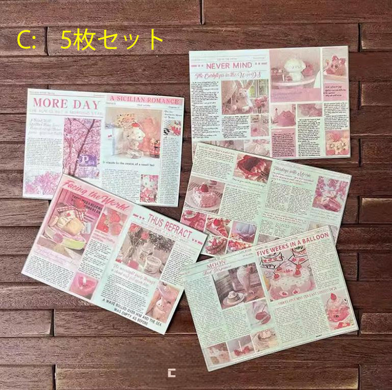 ミニチュア 新聞 ドールハウス 小物 セット 1/12