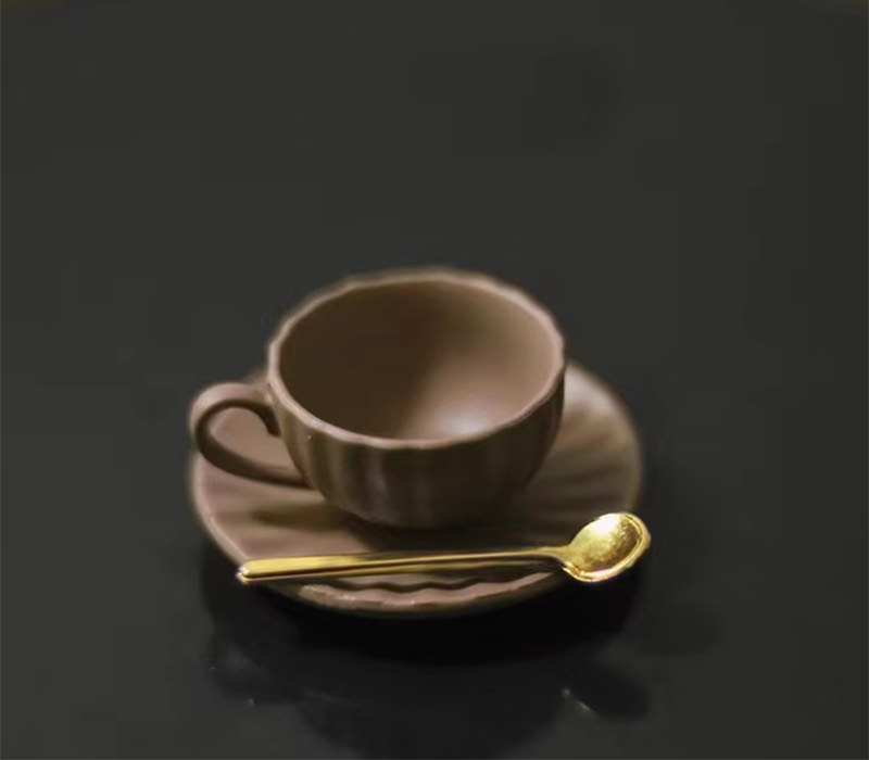 ミニチュア コーヒーカップ ティーカップ ソーサー スプーン付き ドールハウス