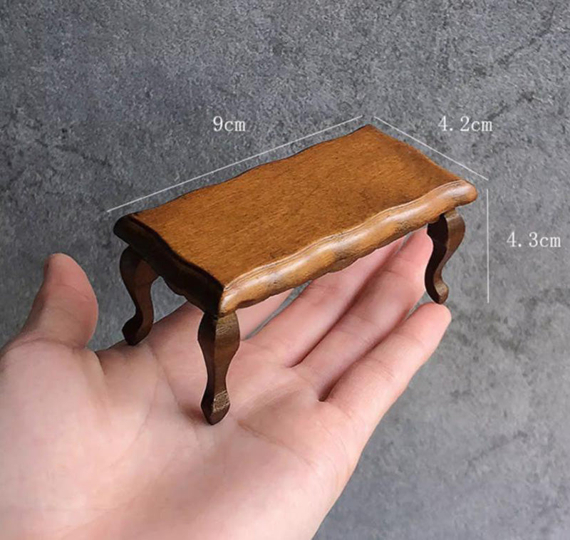 ミニチュアテーブル ドールハウス 家具 木製 コーヒーテーブル