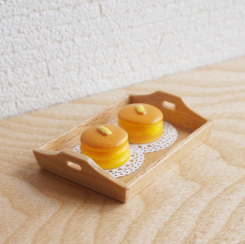 ミニチュア家具 ドールハウス トレイセット お盆 1/6