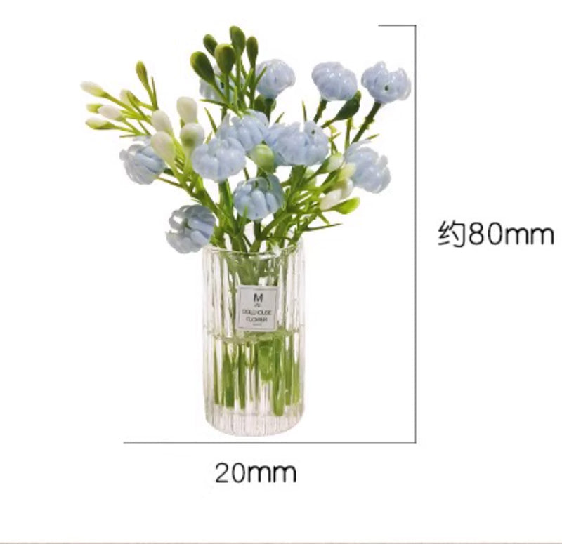 ドールハウス ミニチュア フラワー 花瓶付き 造花 アレンジメント