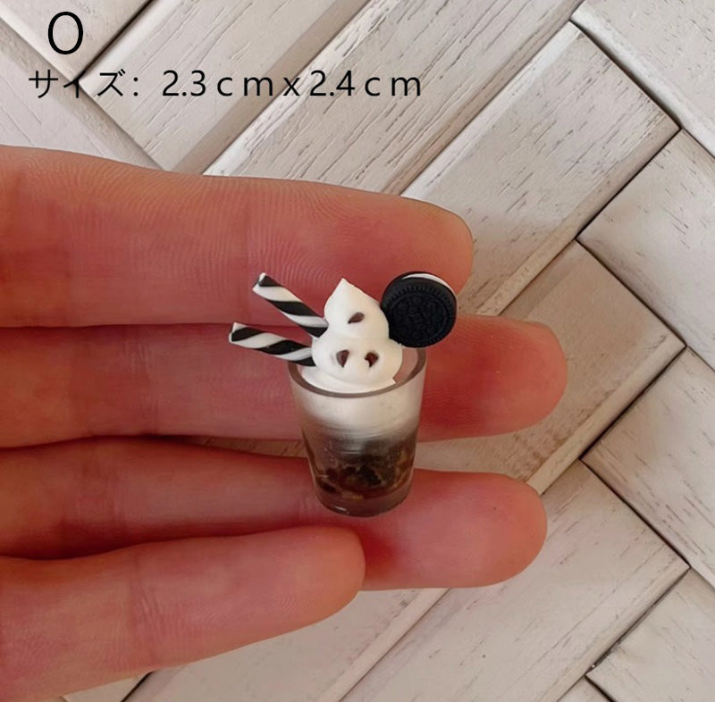 ミニチュア ドリンク デザート フード