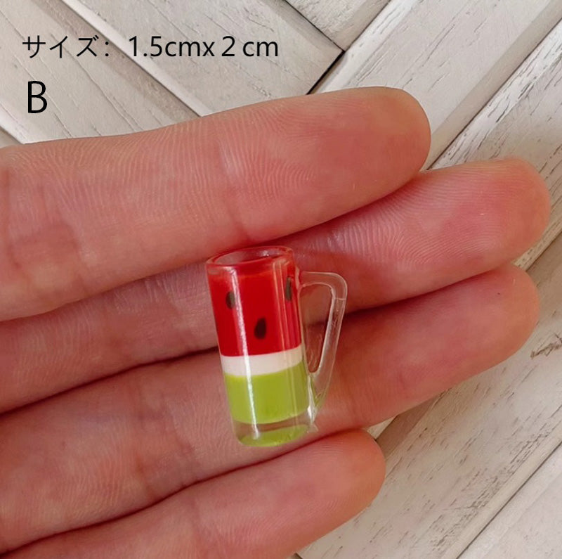 ミニチュア ドリンク デザート フード