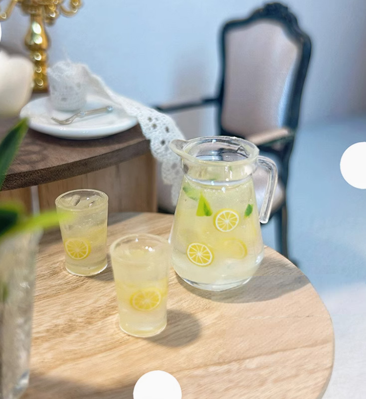 ドールハウス ミニチュア レモンティー ウォーター ドリンク