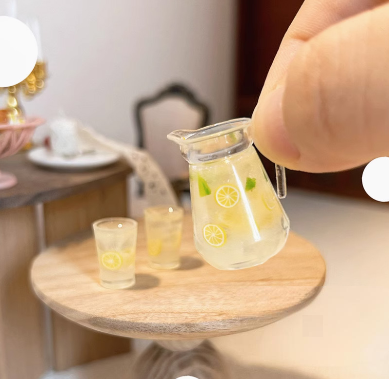 ドールハウス ミニチュア レモンティー ウォーター ドリンク ジュース