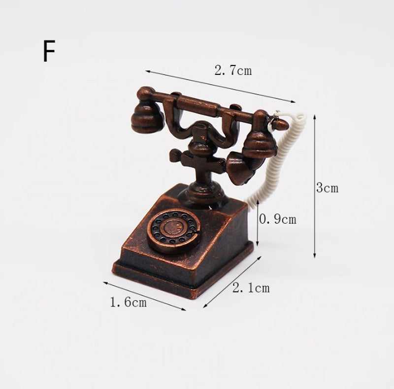 ミニチュア 電話 ドール用 アンティーク風