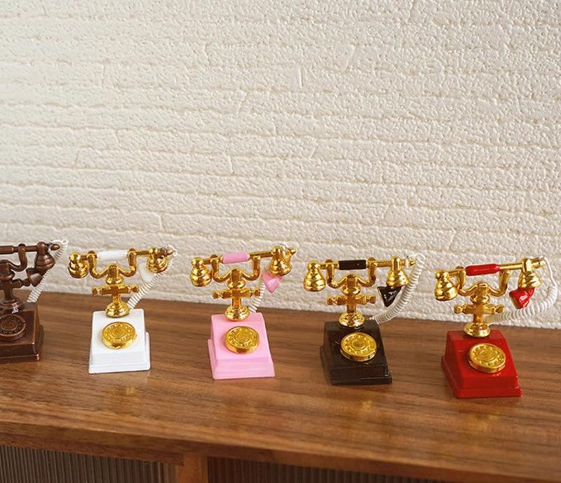 ミニチュア 電話 ドール用 アンティーク風