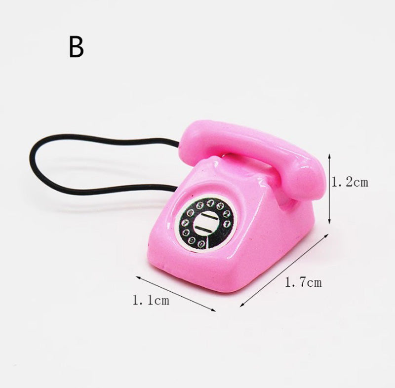 ミニチュア 電話 ドール用 アンティーク風