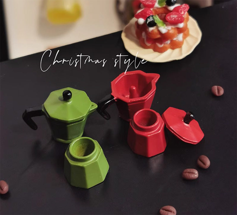 ミニチュア コーヒーメーカー モカポット ドールハウス 小物