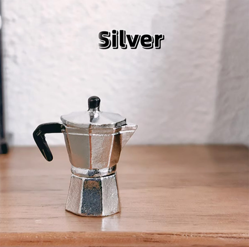 ミニチュア コーヒーメーカー モカポット ドールハウス 小物 キッチン雑貨