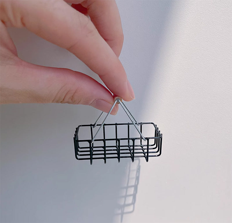 ミニチュアバスケット ドールハウス 家具 ショッピングバッグ