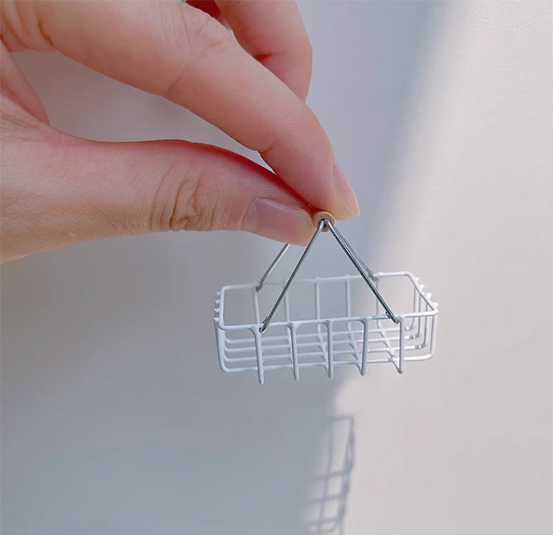 ミニチュアバスケット ドールハウス 家具 ショッピングバッグ カゴ