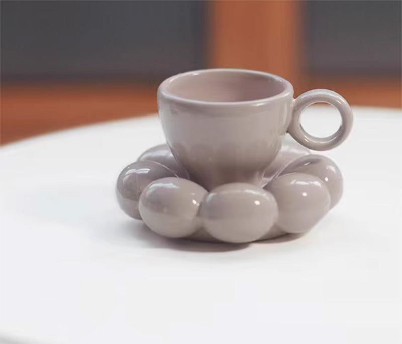 フラワーカップ ソーサーセット ティーカップ ドールハウス ミニチュア 花型カップ