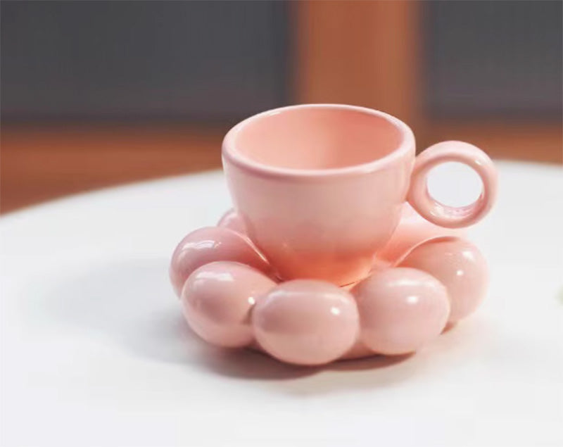 フラワーカップ ソーサーセット ティーカップ ドールハウス ミニチュア 花型カップ