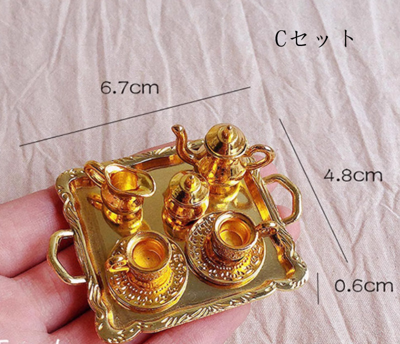 ティーセット ドールハウス ミニチュア 食玩 茶具セット