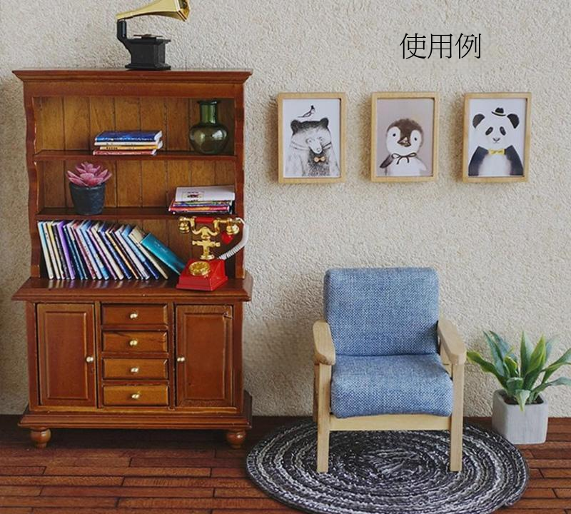 ミニチュア家具 ドールハウス 本棚 キャビネット