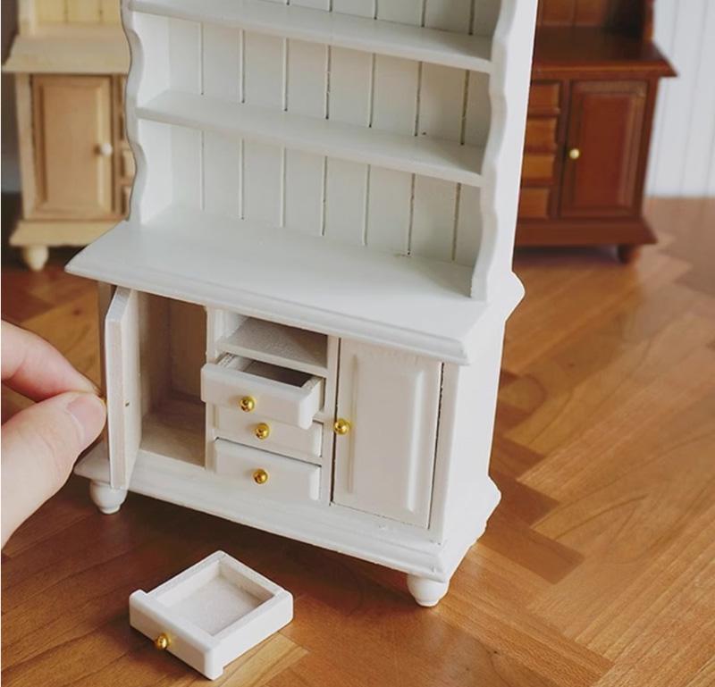 ミニチュア家具 ドールハウス 本棚 キャビネット シェルフ